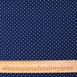 Lou printed viscose with polka dots 2mm navy background