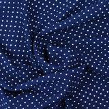 Lou printed viscose with polka dots 2mm navy background