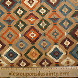Fine Mosaic printed cotton Aztec Camel background