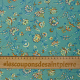 Crêpe de chine Claudia fond vert d'eau