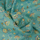 Crêpe de chine Claudia fond vert d'eau