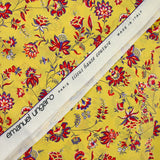 Crêpe de chine Claudia fond jaune