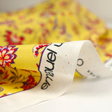 Crêpe de chine Claudia fond jaune