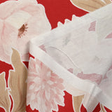 Cotton Printed Wisdom Fleurie Red Background
