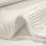 Coton chevrons en relief blanc cassé