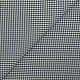 Mousseline de polyester à petit carreaux marine et blanc