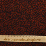 Poliéster impreso de leopardo marrón y negro