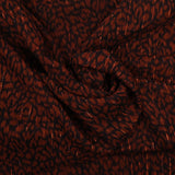 Poliéster impreso de leopardo marrón y negro