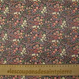 Water-repellent waterproof fabric with orange floral garden print