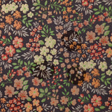Water-repellent waterproof fabric with orange floral garden print