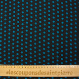 Viscose imprimée à pois 8mm canard fond noir