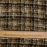 Tweed polyester lurex beige et noir
