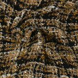 Tweed polyester lurex beige et noir