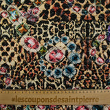 Matelassé imprimé bijoux fond léopard