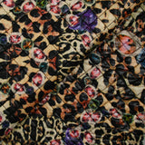 Matelassé imprimé bijoux fond léopard