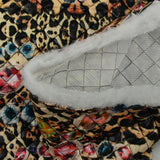 Matelassé imprimé bijoux fond léopard