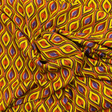 Crécon Viscose Lurex Printed Curry and Orange River River