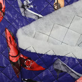 Matelassé imprimé talons hauts fond indigo