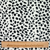 Polaire doudou imprimée dalmatien noir et blanc