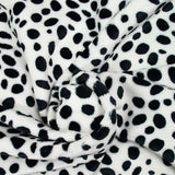 Polaire doudou imprimée dalmatien noir et blanc