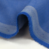Sergé de coton gris et bleu azur