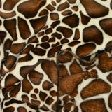 Polaire doudou imprimée girafe marron