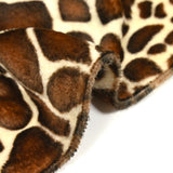 Polaire doudou imprimée girafe marron