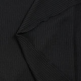 Maille côtelée viscose fine noir