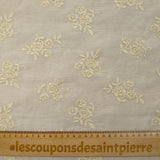 Voile de tencel brodé Mylena écru