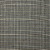 Polyviscose tissée-teinte prince-de-galles noir et blanc ligne beige