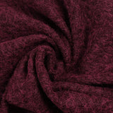 Lainage bouclette à poil long lie de vin