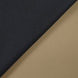 Laine mélangée contrecollée bleu nuit envers beige