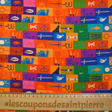 Coton imprimé patchwork de l'été multicolore