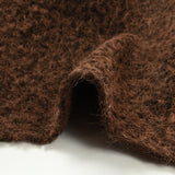 Lainage bouclette à poil long marron