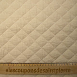 Double gaze matelassée double face beige et blanc cassé au mètre