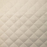 Double gaze matelassée double face beige et blanc cassé au mètre