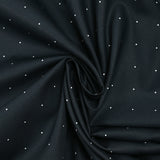Coton imprimé à mini pois fond bleu nuit