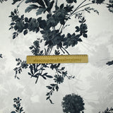Cotton printed shadow of flowers white background
