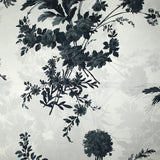 Cotton printed shadow of flowers white background