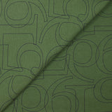 Jersey de coton imprimé numbers fond kaki