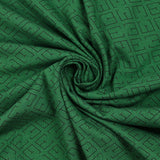 Jersey de coton imprimé monogramme fond vert forêt