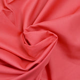 Coral cotton poplin