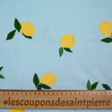 Nicky Velvet Jersey impreso limón en un cielo de fondo