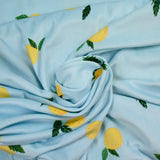 Nicky Velvet Jersey impreso limón en un cielo de fondo