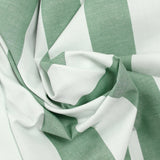 Coton tissé-teint rayé vert et blanc