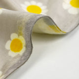 Jersey de velours nicky imprimé marguerite fond gris