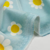 Velvet jersey Nicky prints Marguerite Fond Ciel