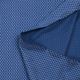 Cotton jersey printed with checkerboard lines, dark blue background
