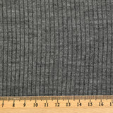 Maille de laine côtelée Coline gris chiné