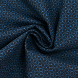 Jersey de algodón con estampado de estrellas geométricas negro y petróleo